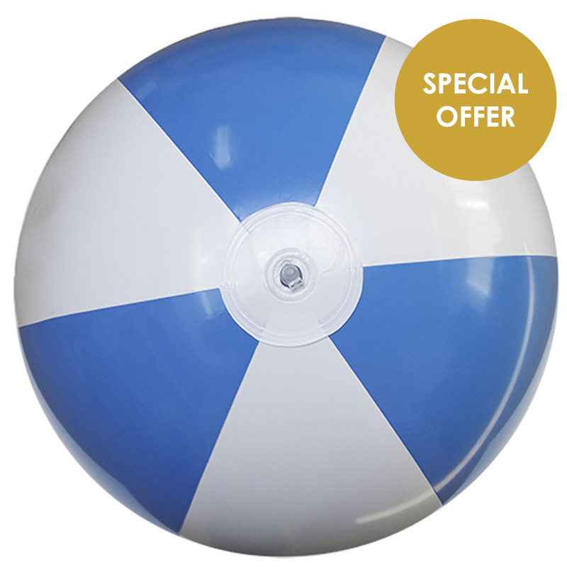 Large Beach Ball in blue and white