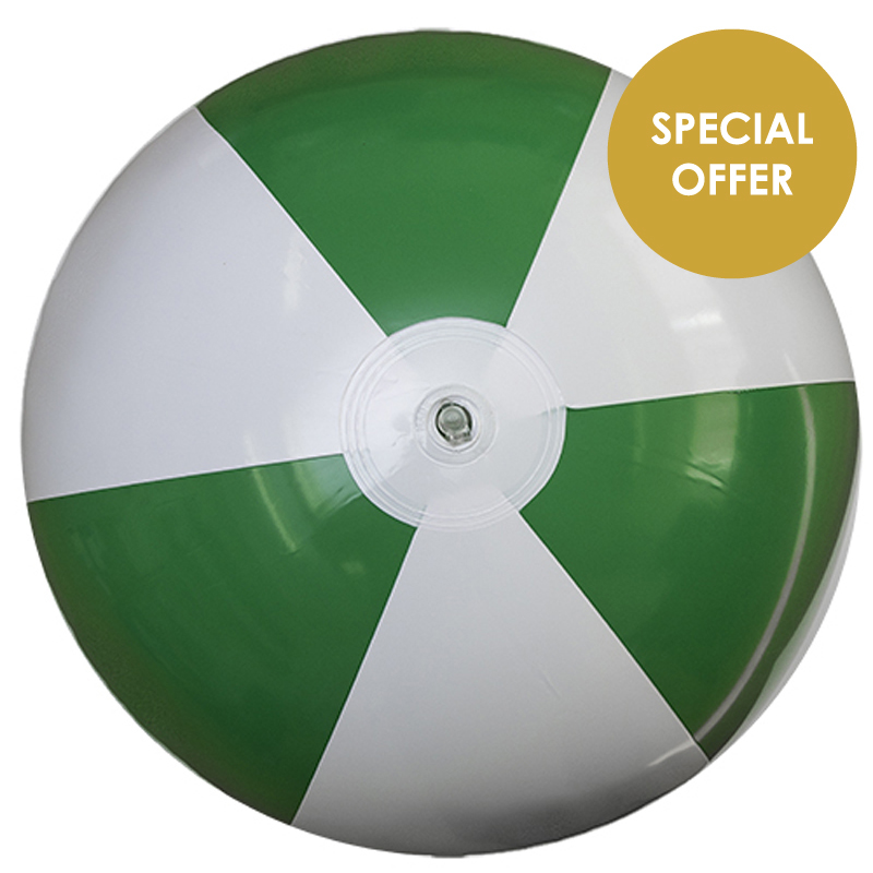 Large Beach Ball in green and white