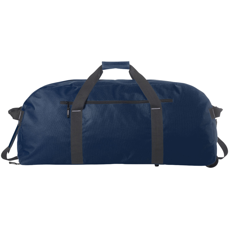 Large Trolley Travel Bag in navy with grey straps and details