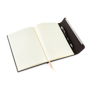 Hardcover notebook with pen holder and 96 ivory plain sheets