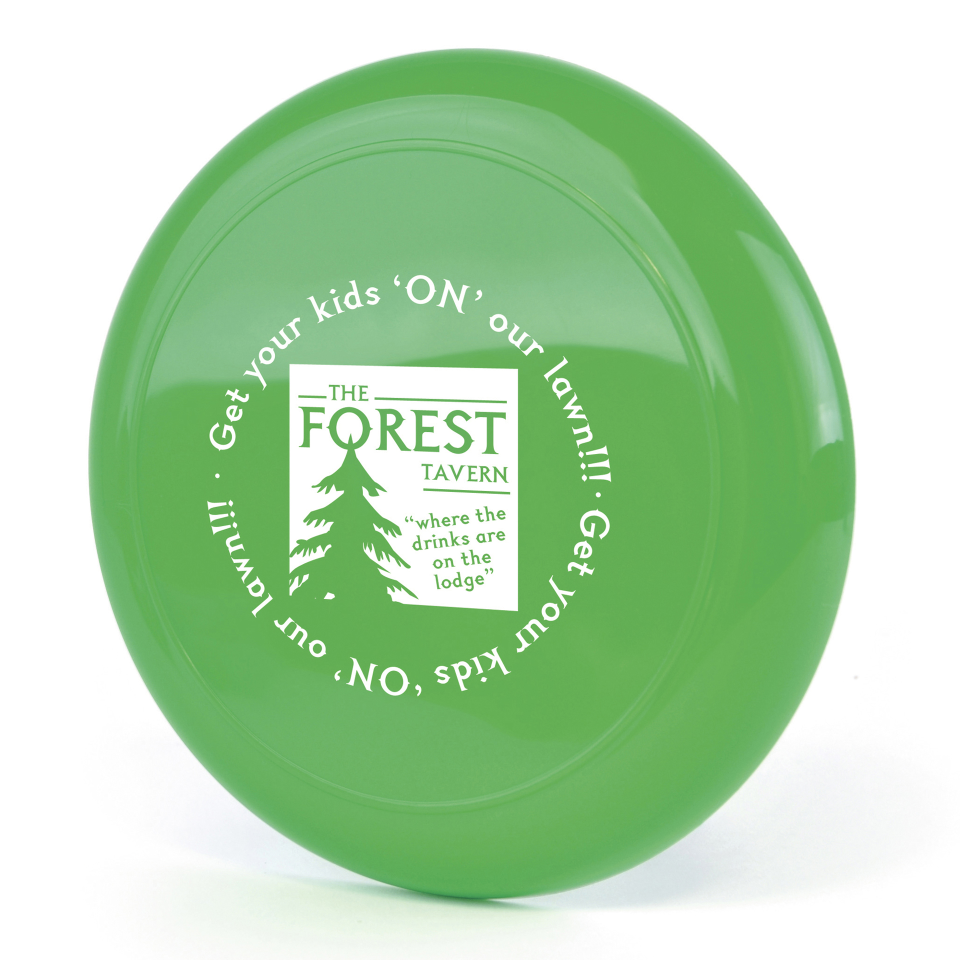 Low Cost Frisbee in green with 1 colour print