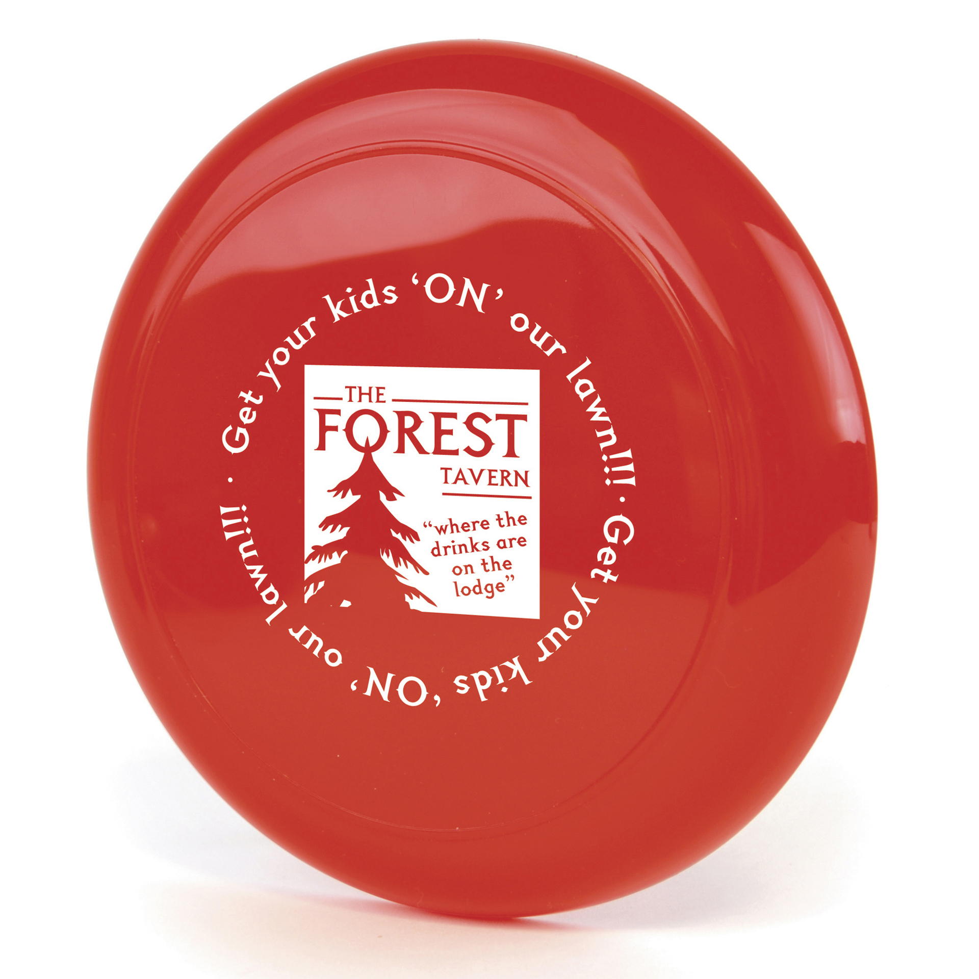 Low Cost Frisbee in red with 1 colour print