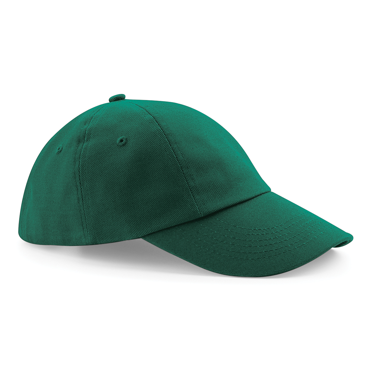 Low Profile Cap in green with seamless, centralised front panel