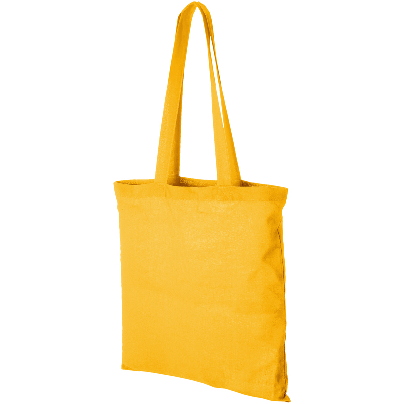 Yellow reusable shopper tote bag