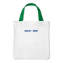 mateusz white and green tote bag with 2 colour logo