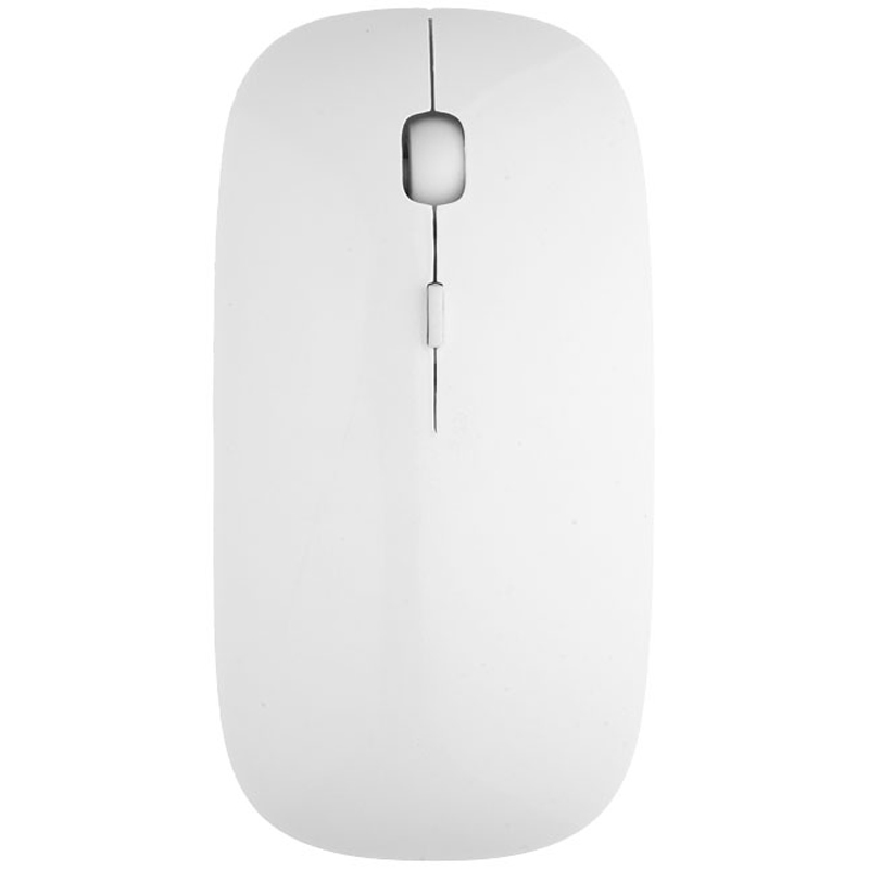 Plain white wireless computer mouse
