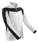 Men's Bikewear Long Sleeved Top in white with black detail and reflective piping