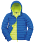 Men's Snow Bird Hooded Jacket in blue with lime green lining