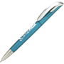 Cyan bodied pen with chrome nose cone and clip
