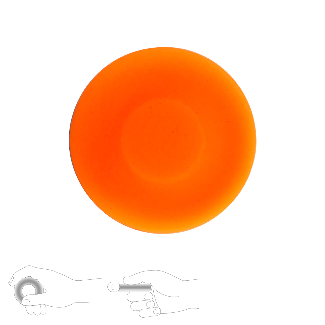 Mini Long Distance Frisbee Silicone in orange