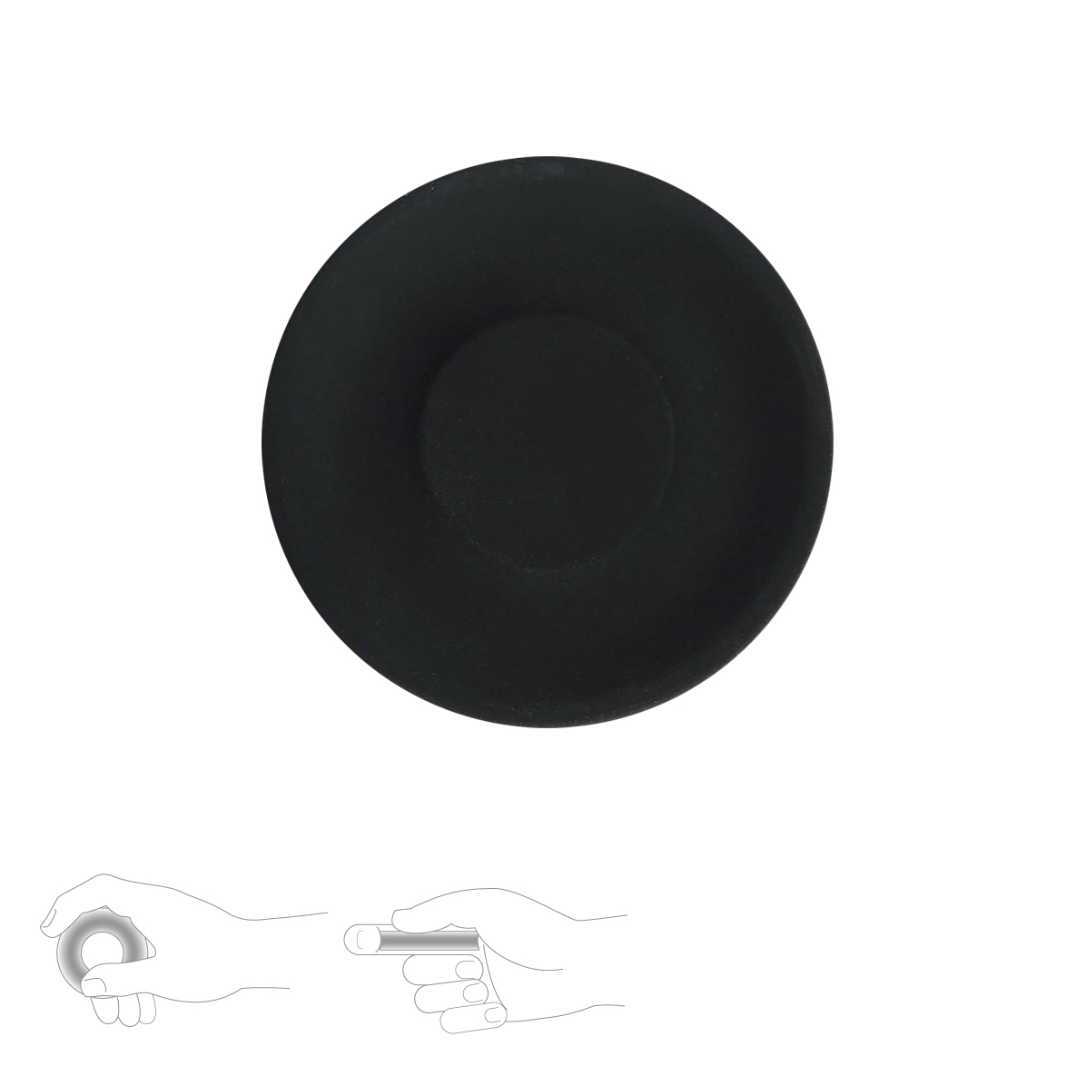 Mini Long Distance Frisbee Silicone in black