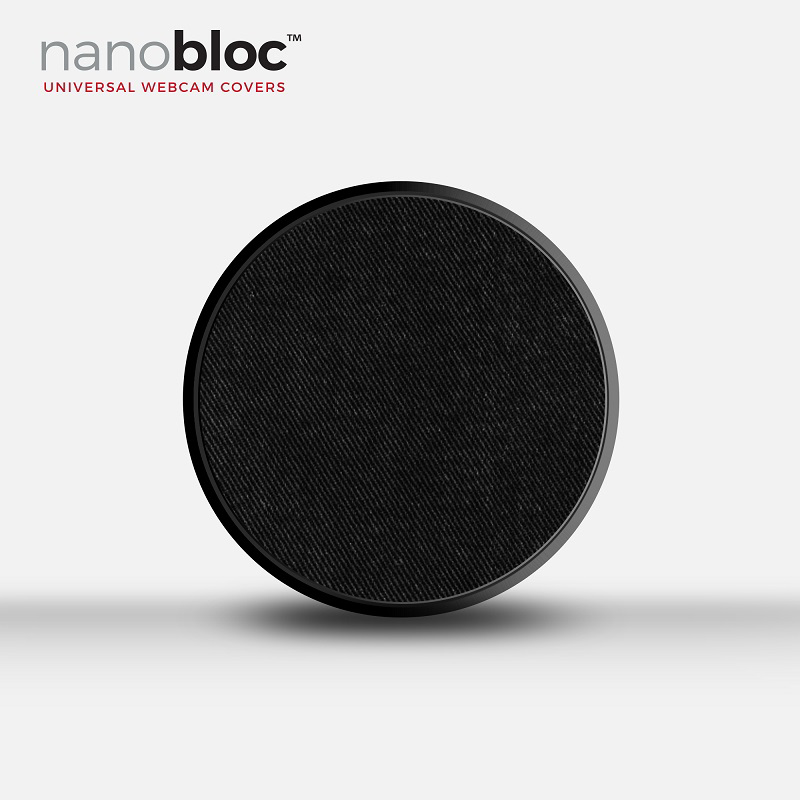 Nanobloc Webcam Cover up close in black
