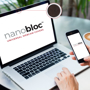 Nanobloc Webcam Cover in black on laptop webcam