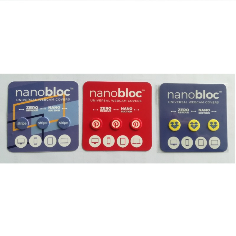 Nanobloc Webcam Cover with with full colour print on different covers