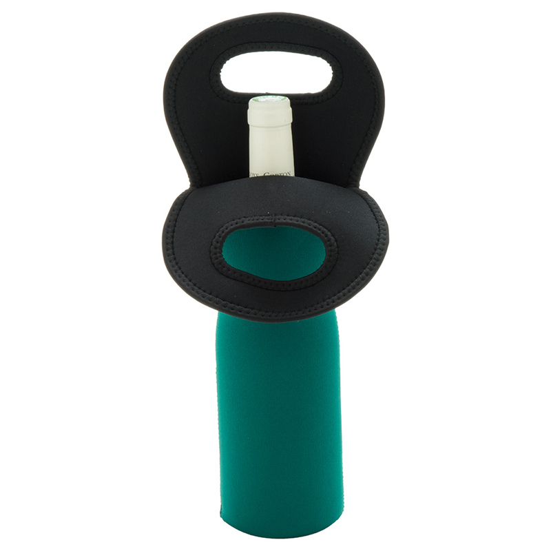 Neoprene Wine Bottle Cooler in teal