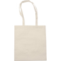 Beige tote bag with long straps, made from non woven material