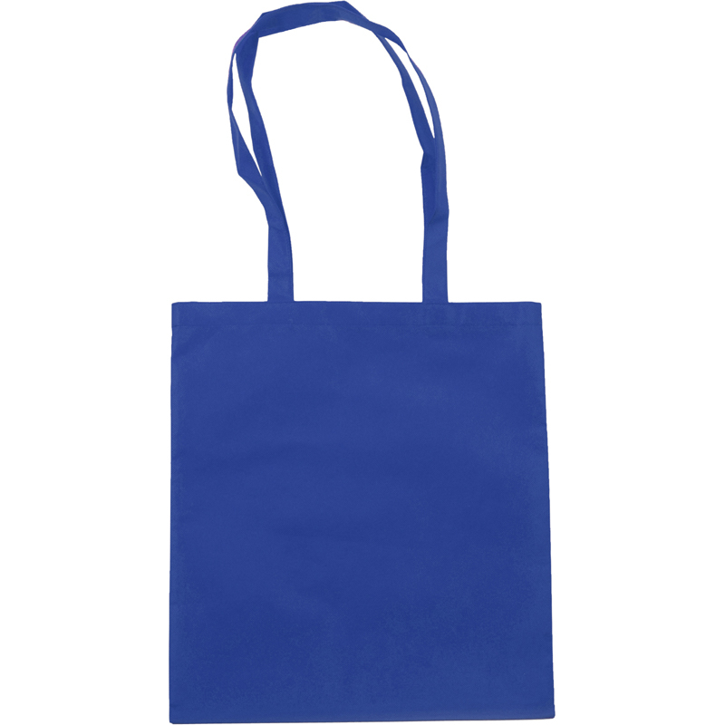 Exhibition tote bag in blue with matching handles
