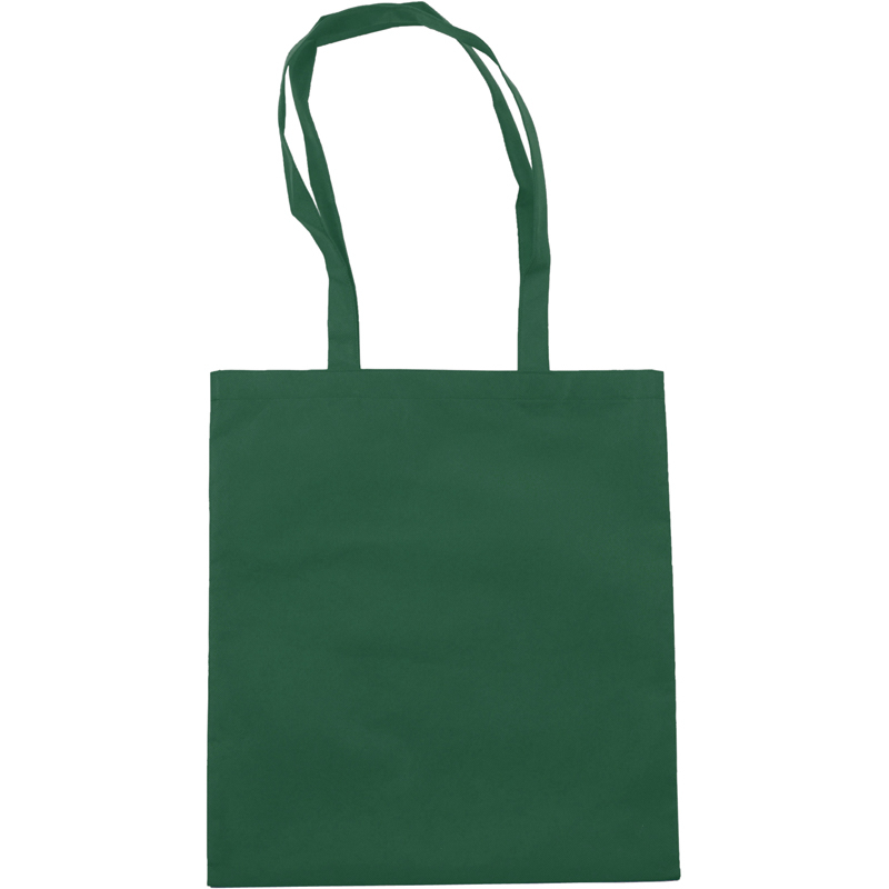 Long handled exhibition brochure carry bag in green
