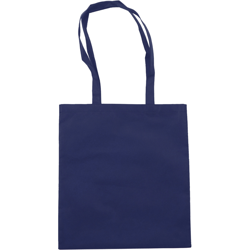 Navy shopper tote bag with colour coordinated handles