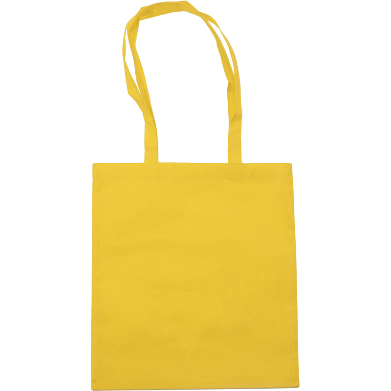 Lightweight tote bag with long straps, made from polypropylene material in yellow