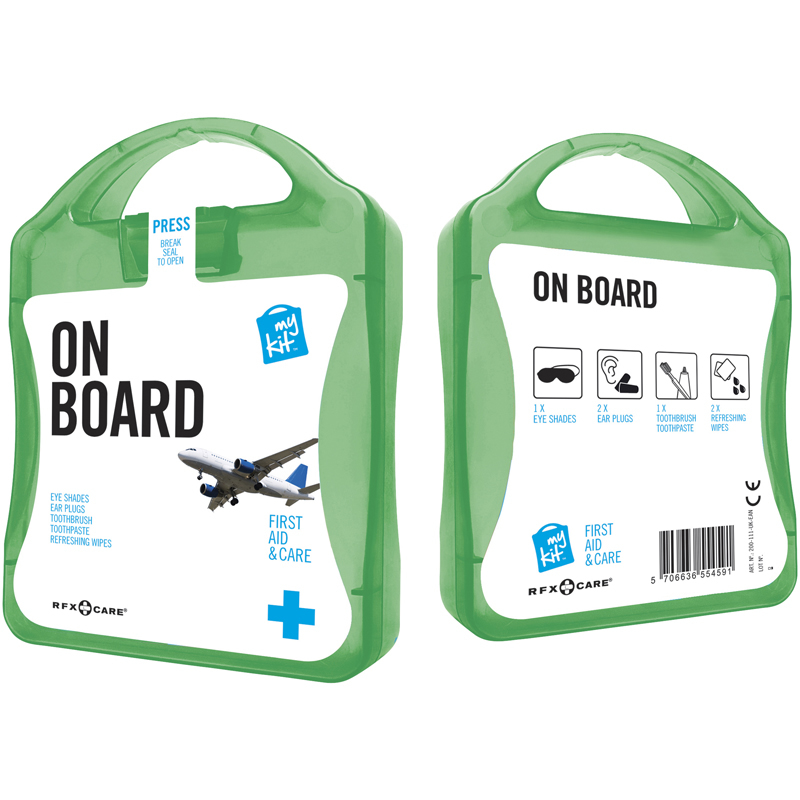 green on board travel set case