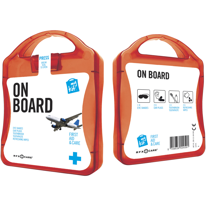 red on board travel set case