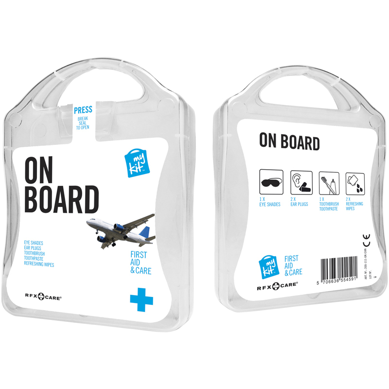 white on board travel set case