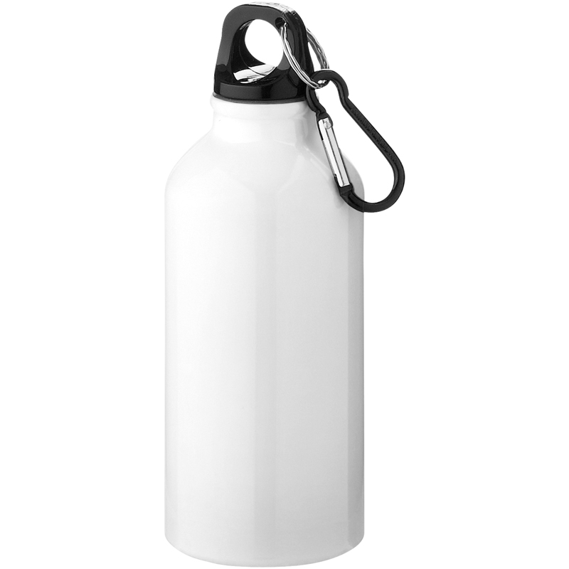 Oregon Drinking Bottle in white with Carabiner