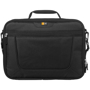 Padded laptop shoulder bag in black