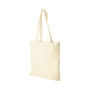 Natural cotton shopping bag with matching natural long handles