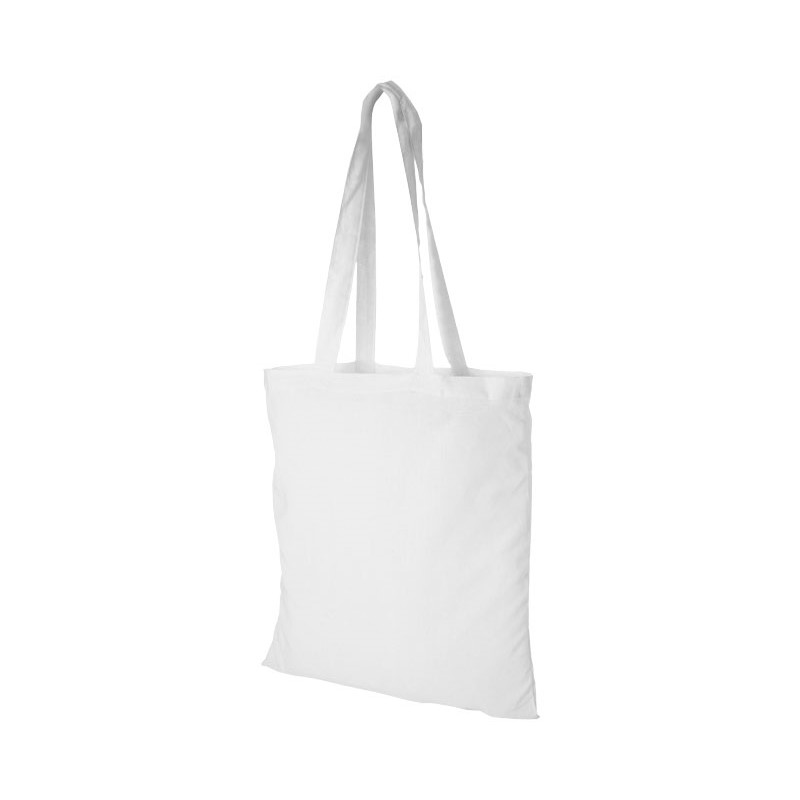 Cotton shopper bag dyed white