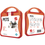 red pet care kit
