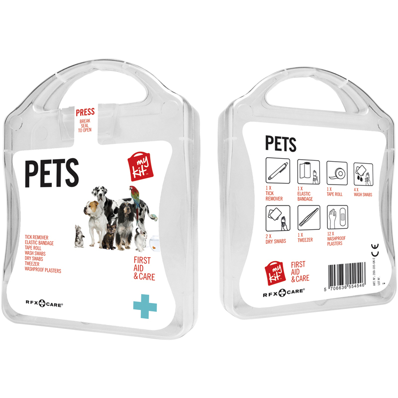 white pet care kit