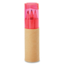 petit lambut coloured pencil tube with pink lid
