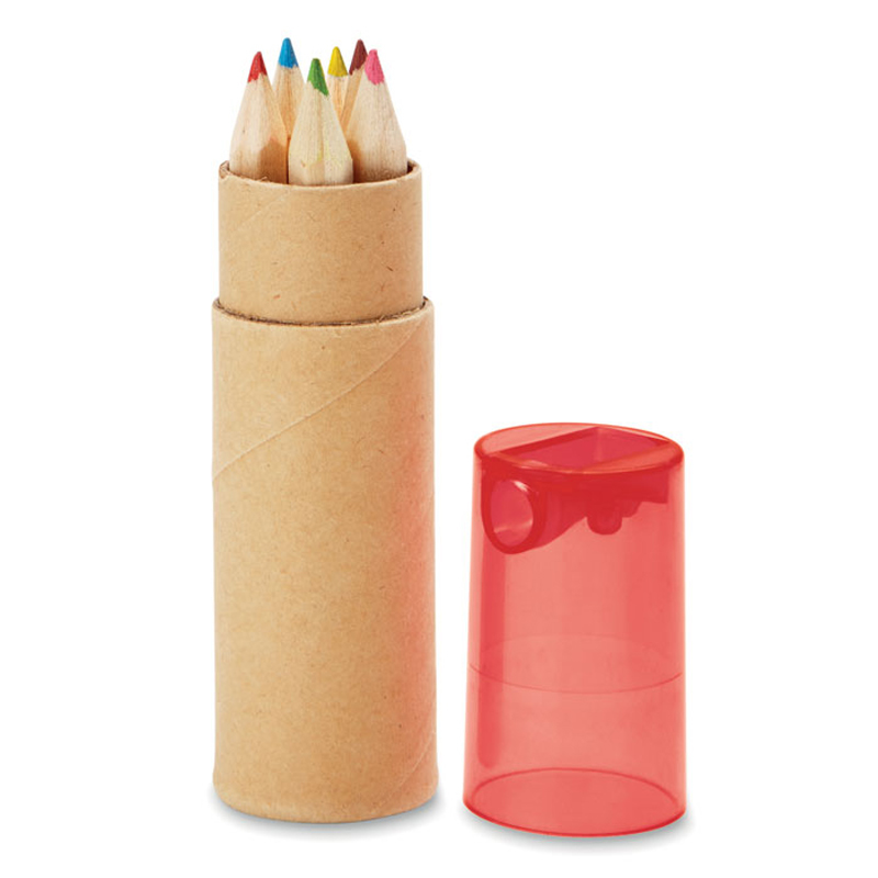 petit lambut coloured pencil tube with red lid removed