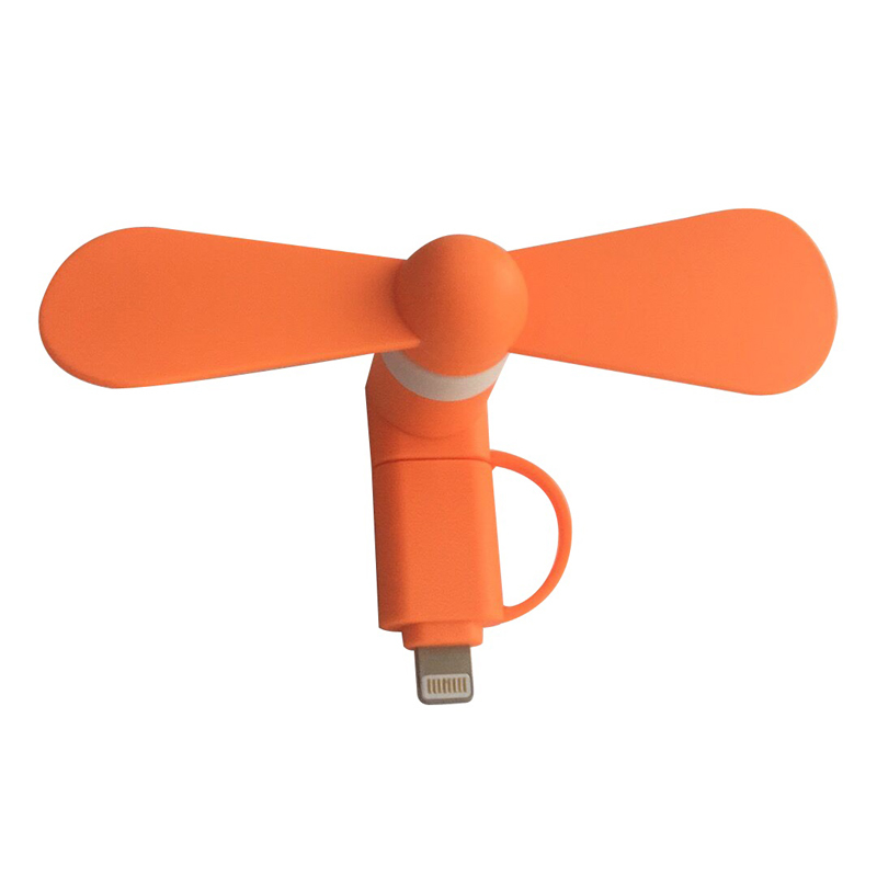 Orange mobile phone fan