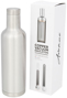 Large 750ml metal insulated drinks bottle in silver, with presentation box