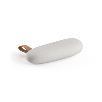 white pebble shaped power bank