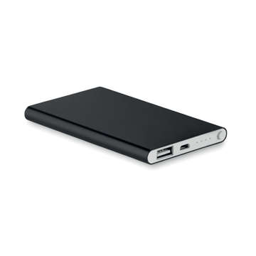 black metallic power bank