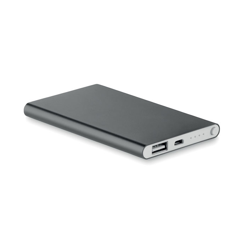 Black metallic portable charger