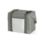 Grey cool bag with white front panel