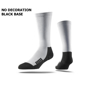 Premium Full Sub Socks in white with black sole