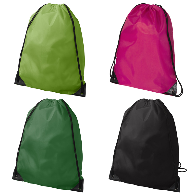 4 colours of premium nylon drawstring rucksack