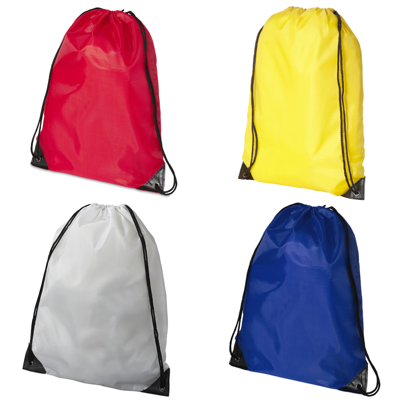 4 colours of premium nylon drawstring rucksack