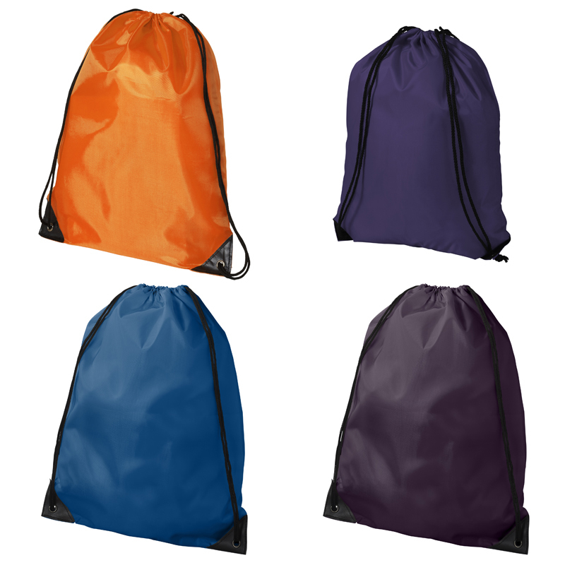 4 colours of premium nylon drawstring rucksack