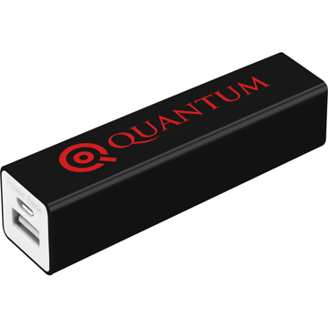 Pulsar Power Bank in black with 1 colour print logo