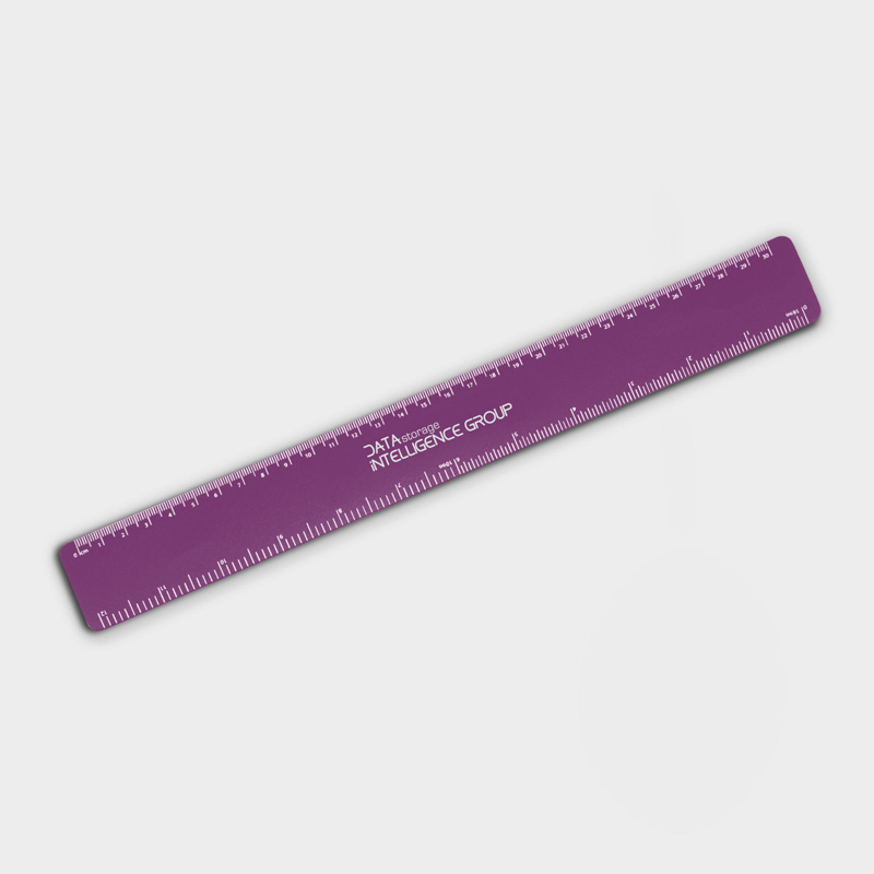 Recycled Flexi Ruler in purple with 1 colour print