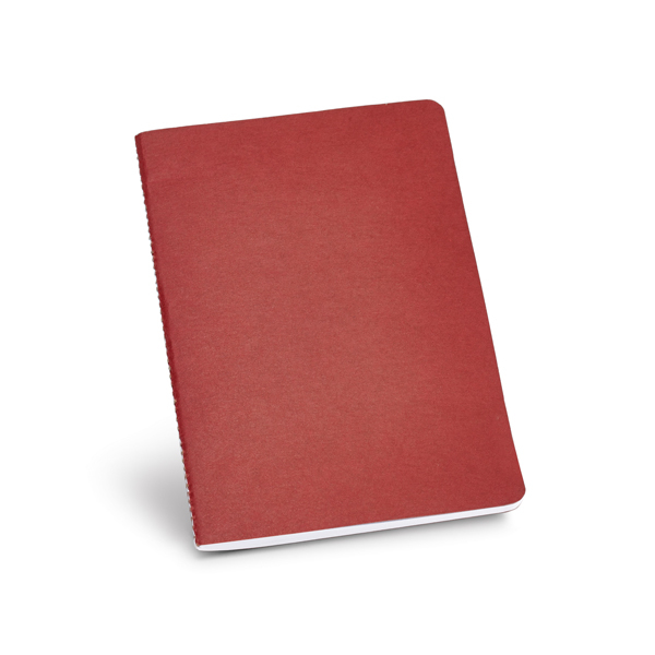 Recycled cardboard notebook in red