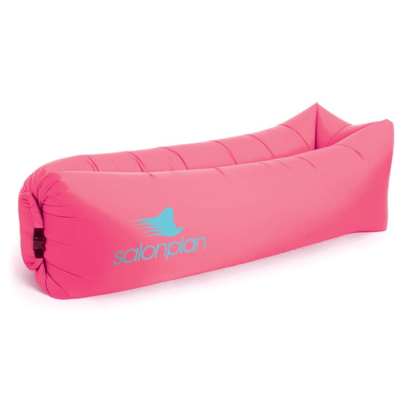 Relax Air Bed in pink with 1 colour print logo