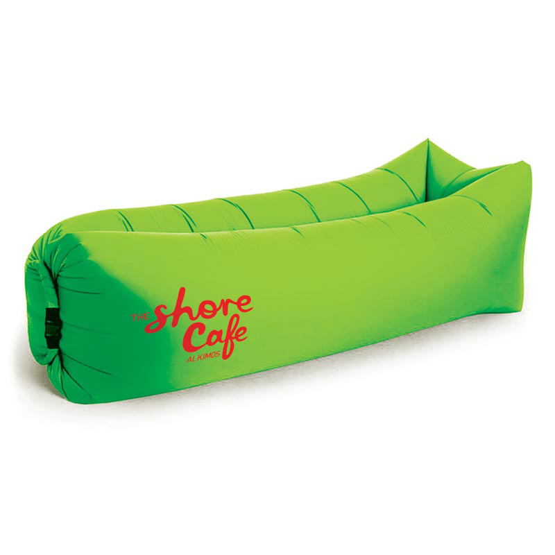 Relax Air Bed in green with 1 colour print logo
